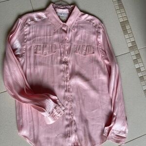 Cache Pink Shimmer Blouse M
